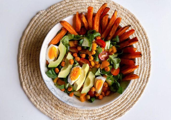 zoete aardappel salade