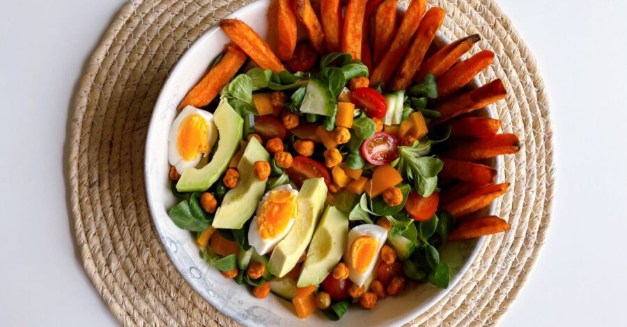 zoete aardappel salade