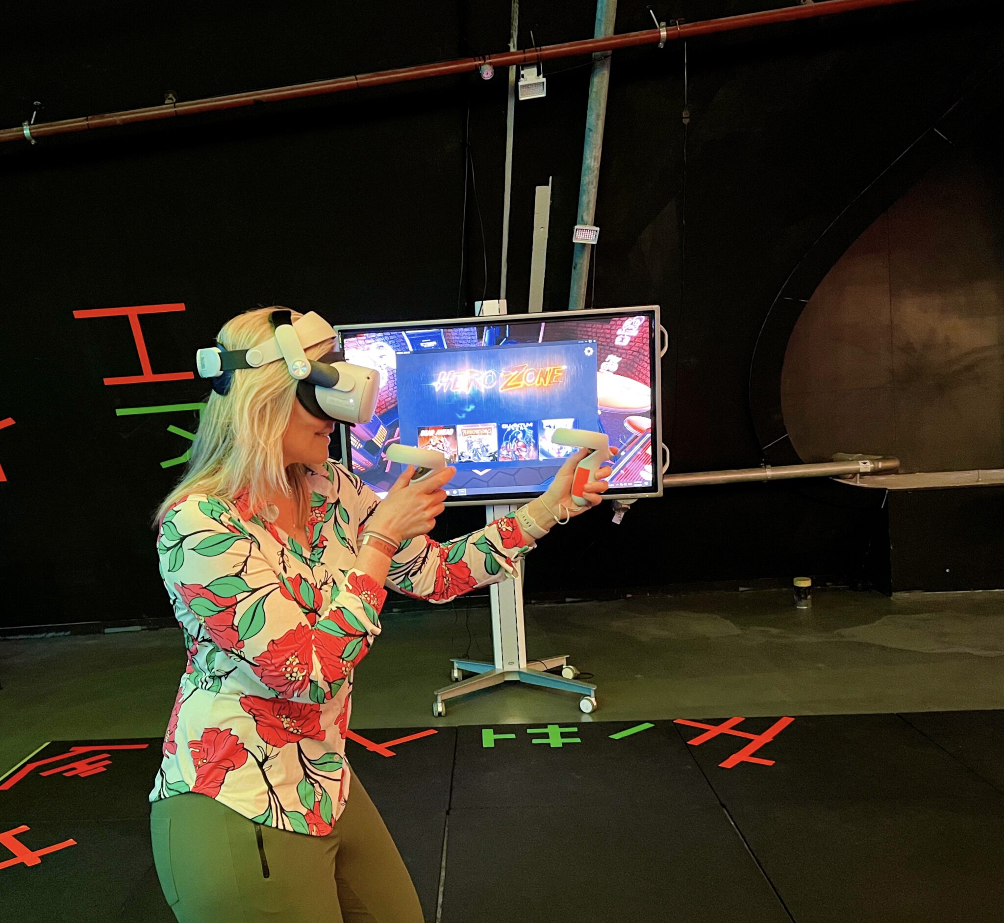 Virtual Reality bij PlayIn Utrecht Stéfani gets fit