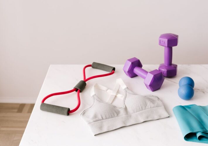 sportbeha en fitness attributen