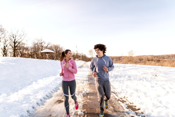 hardlopen in de sneeuw